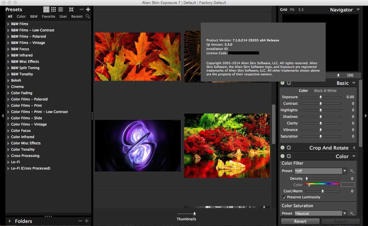 Редактор фотографий - alien skin exposure x4 alien skin exposure x4 bundle v4.0.1.26 49029 x64