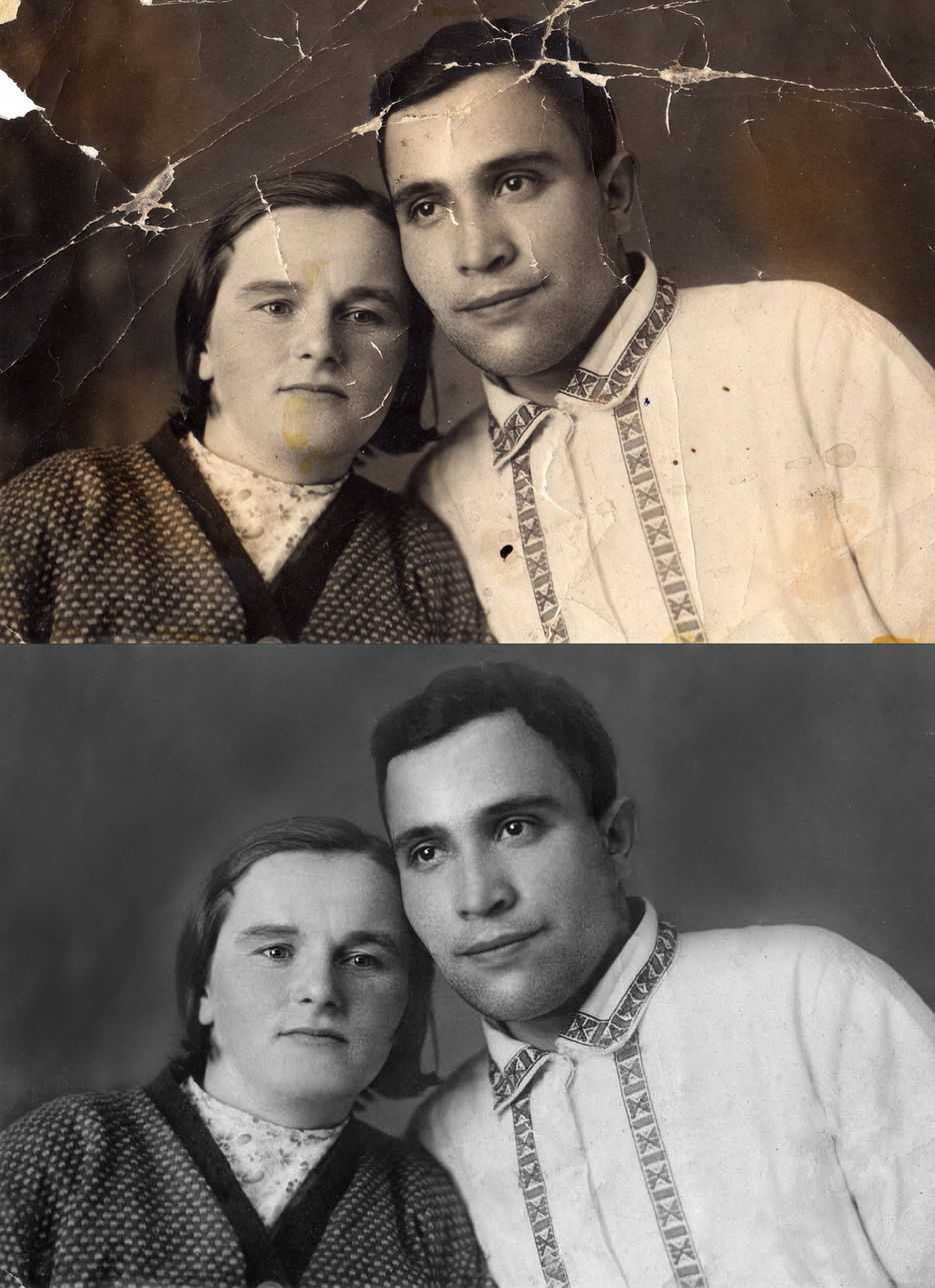 Урок 3. использование кривых. ретушь старинной фотографии